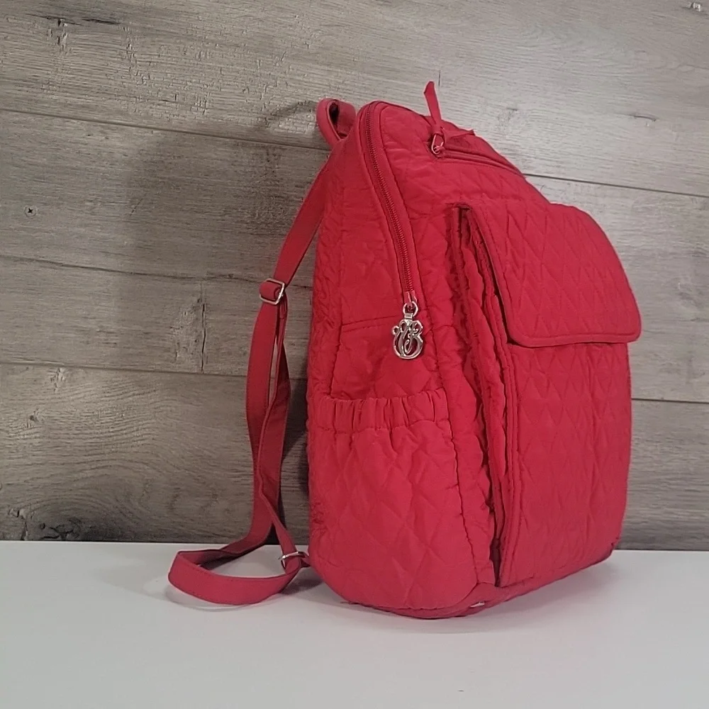 Vera Bradley Quilted Red Women's Backpack - Versatile Everyday Bag